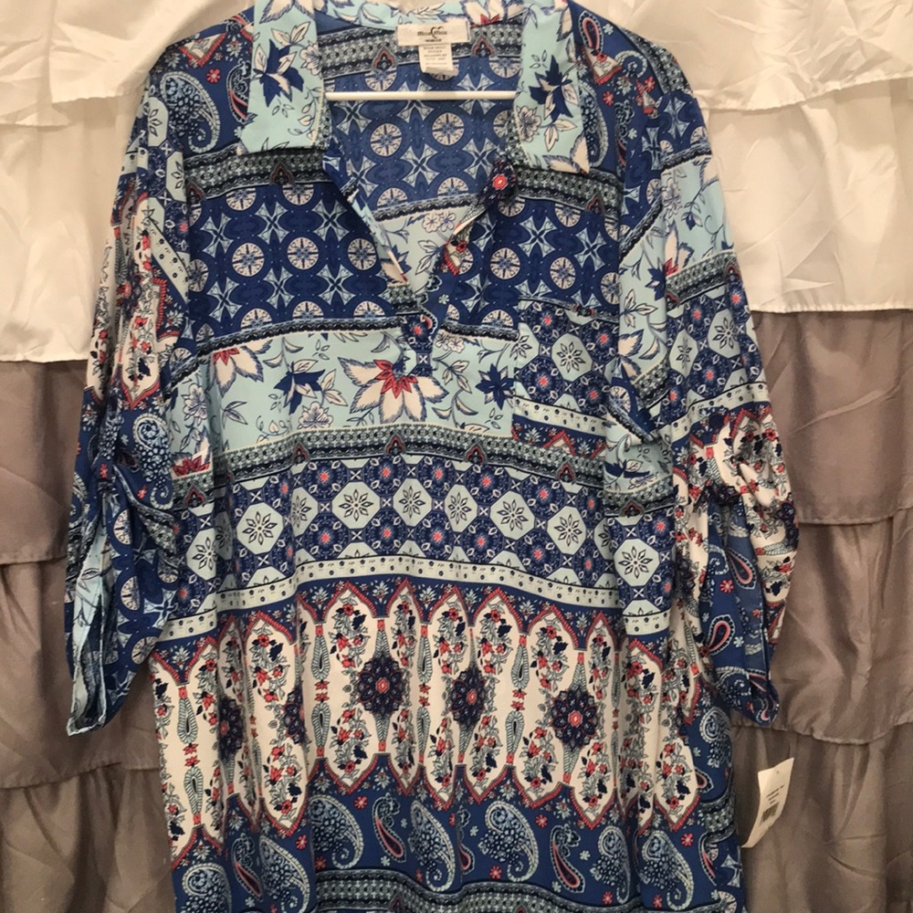 Moa Moa plus size 3/4 sleeve tunic